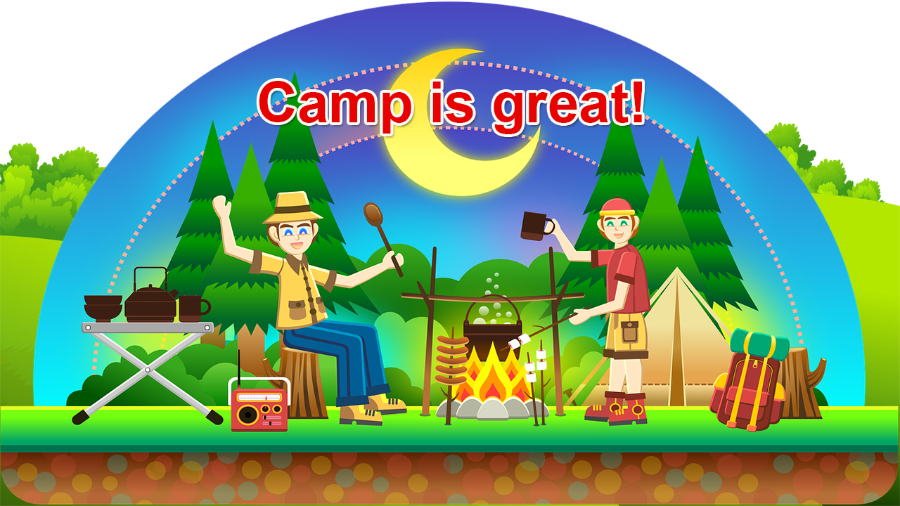 Bảo vệ: Phần 1 – Bài 14 – Camp is great